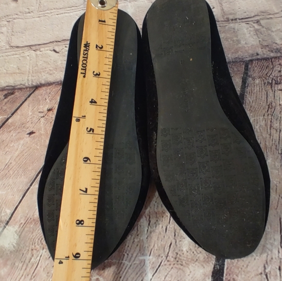 Birdies The Starling Black Velvet Flats 8 - Picture 5 of 12